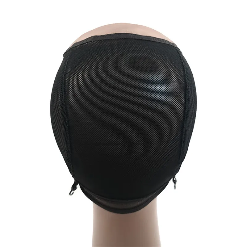 1PC 5.5 Inch Mono Net Lace Cap for Making Wigs Base Mesh Hairnets Head Cover Cap Hair Accessories with Adjustable Stripes