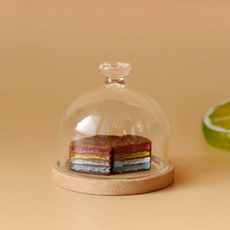 1:12 Dollhouse Miniature Candy Jar Glass Dessert Fruit Tray Doll House Decor Toy