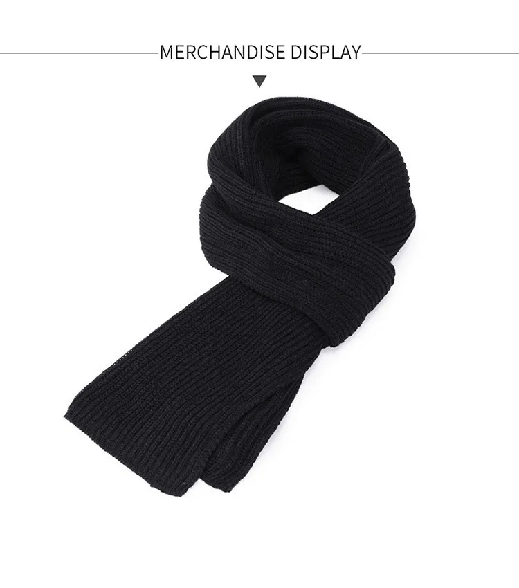 men's scarves Men's Knitted Scarf Winter Muffler Warm Face Protection Earflaps Shawl Chenille Hand Knitting Scarves Leisure Black Grey mens grey scarf