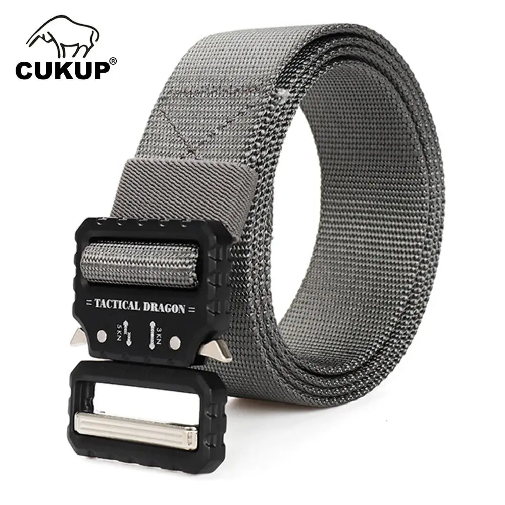 

CUKUP Design Multi-functional Belts Jeans Accessory High Quality Tactical Dragon Nylon Military Belt Buckle 125cm Size CBCK153
