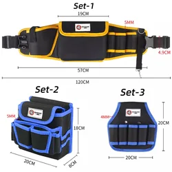 Pochette de rangement en tissu Oxford, sac à outils étanche et résistant aux rayures pour électricien, pratique pour le travail 
