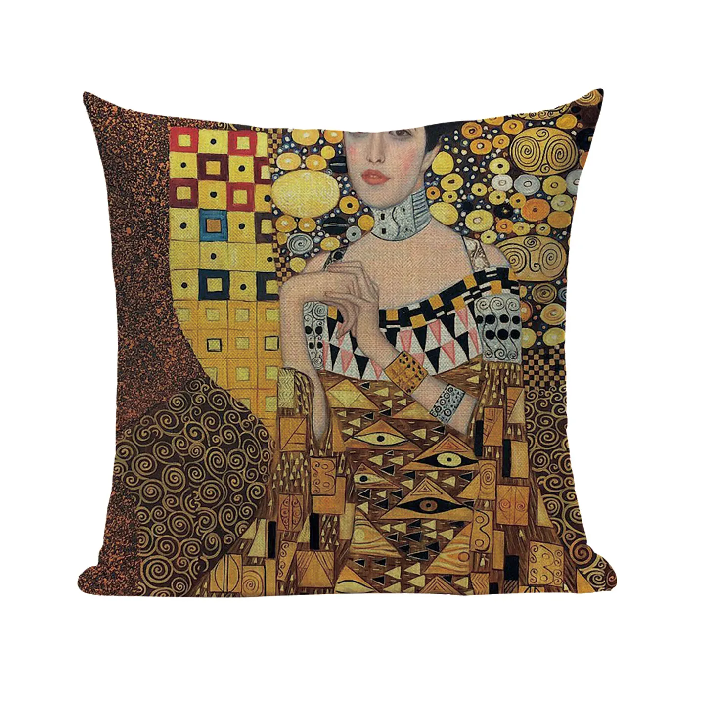 L1561-17 Ретро абстрактные наволочки для подушек Gustav Klimt Empress Чехлы для подушек Масляные картины Декоративные диванные подушки Чехол Kissen - Цвет: L1561-17