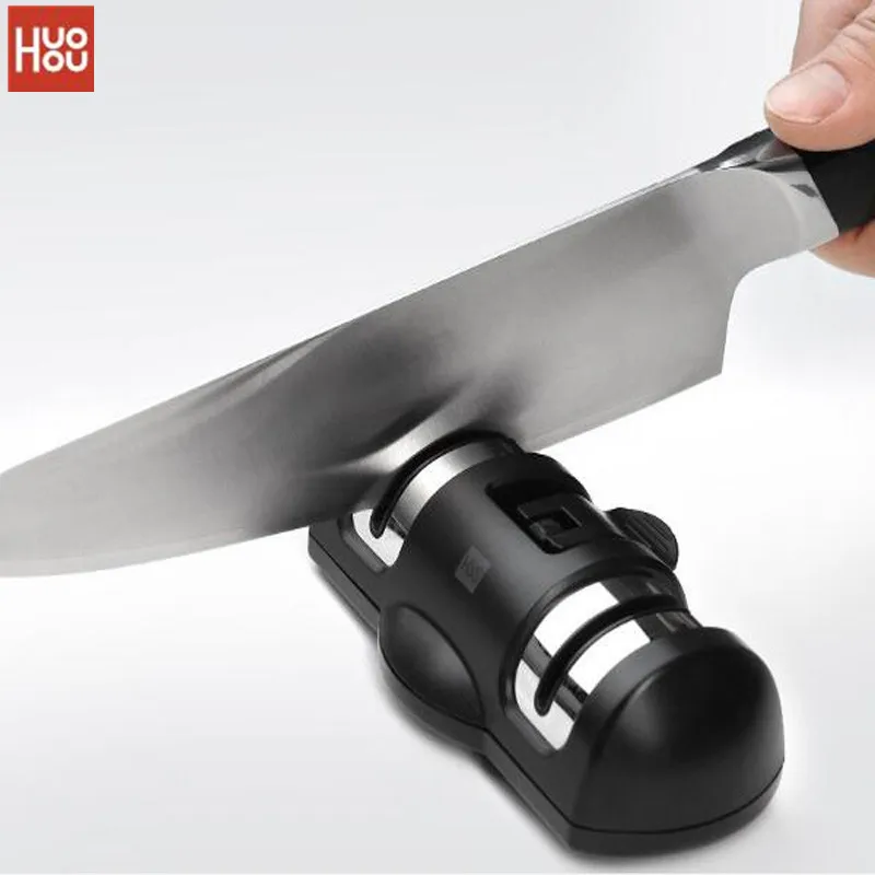 Точилка для ножей Huohou 2 этапная Профессиональная кухонная каменная Ножеточка