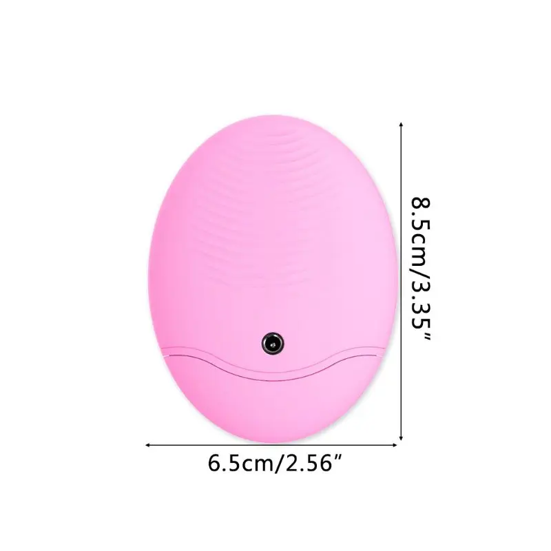 Facial Cleansing Brush Sonic Face Cleanser and Massager Scrubber Silicone Vibrating Waterproof Exfoliating Brush F42B