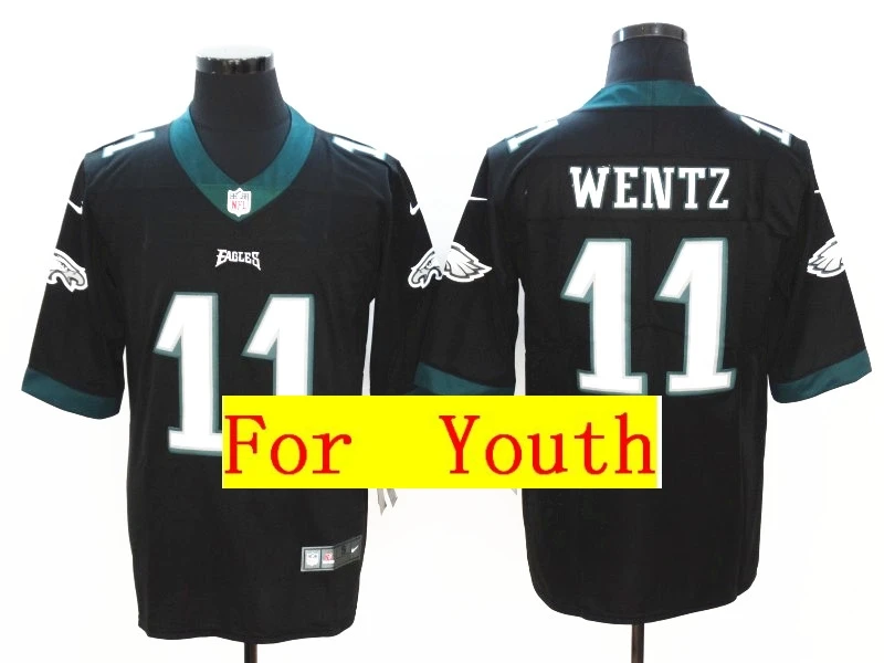 Youth Philadelphia Carson Wentz Brian Dawkins Nick Foles Fletcher Cox Vapor Untouchable Limited Jersey - Цвет: Бежевый