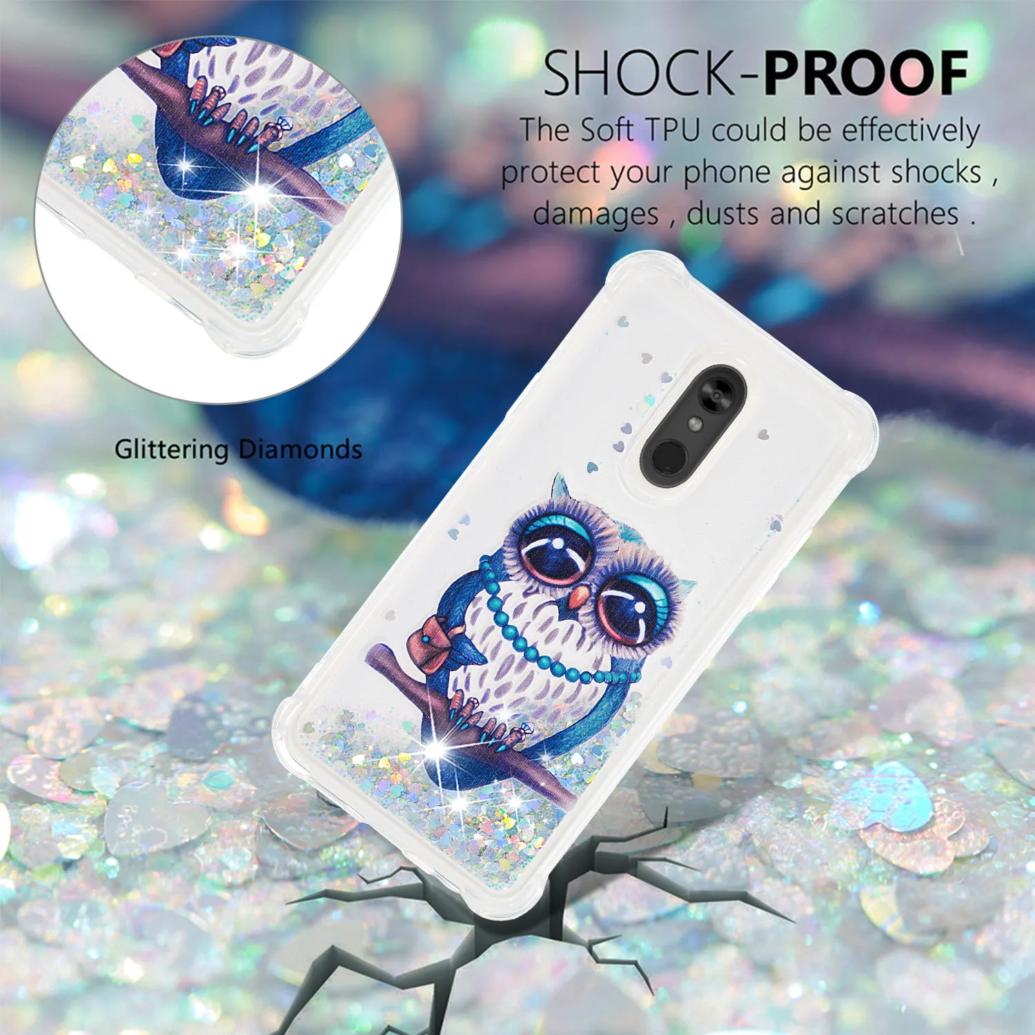 Bling зыбучих песков с блестками мягкий TPU бампер чехол для телефона для LG K10 K8 K4 K40 K30 K12 K20 плюс LG Stylus 3 Stylo 4 5 Чехол