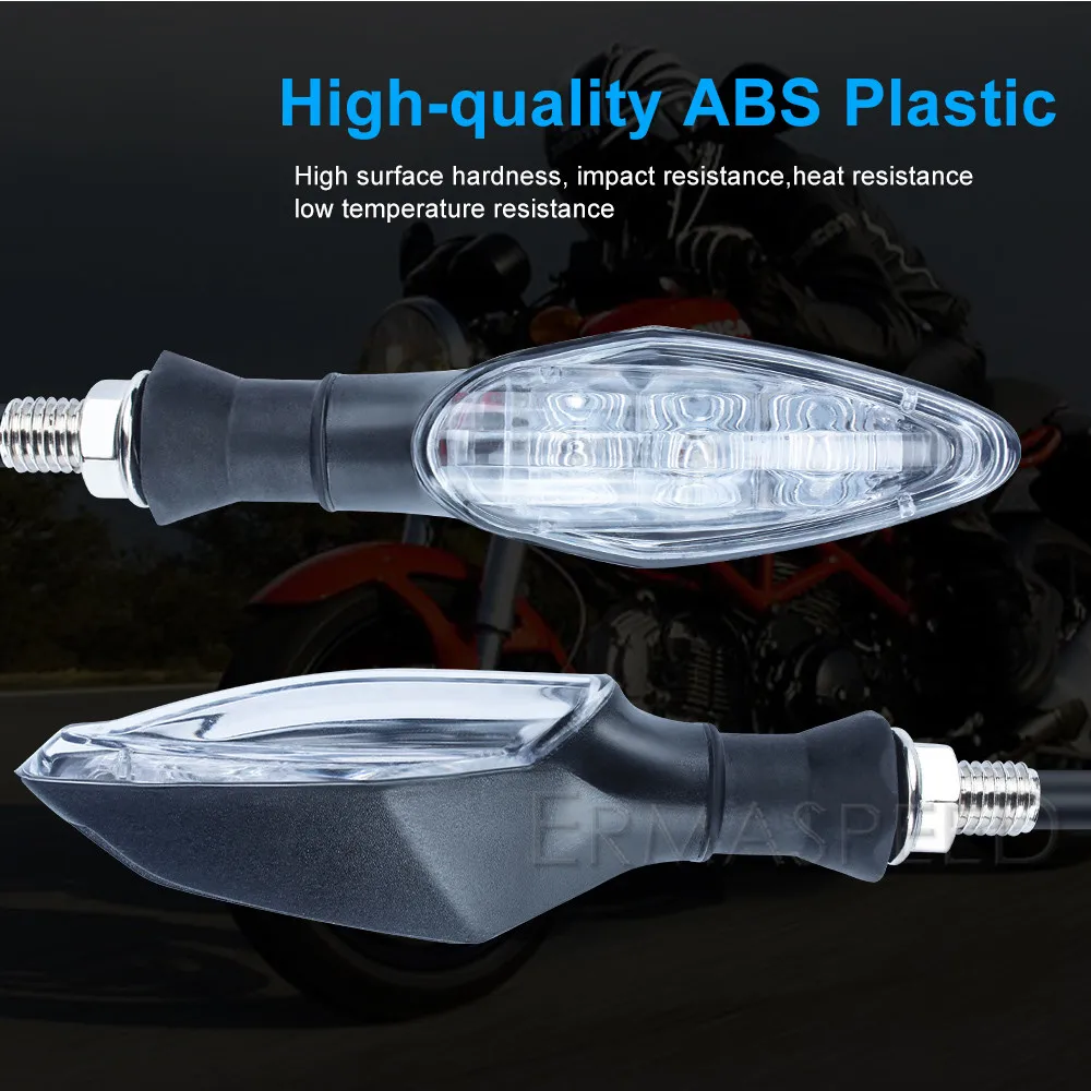 4Pcs/Set 12V Universal LED Motorcycle Turn Signal Light Waterproof Blinker Indicator Flasher Lamp Motorbike Moto Accessories Motorcycle Turn Signal Lights