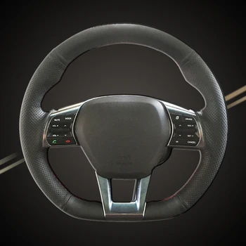 

Auto Braid On The Steering Wheel Cover for Hyundai Sonata 9 2015 2016 2017 (3-Spoke) Car Braiding Wheel Covers Styling Accessory