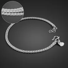 Модный простой мужской браслет Венеция из стерлингового серебра 925 пробы 4 мм 19 см браслет-цепочка настоящий джентльмен серебряные ювелирные изделия аксессуары