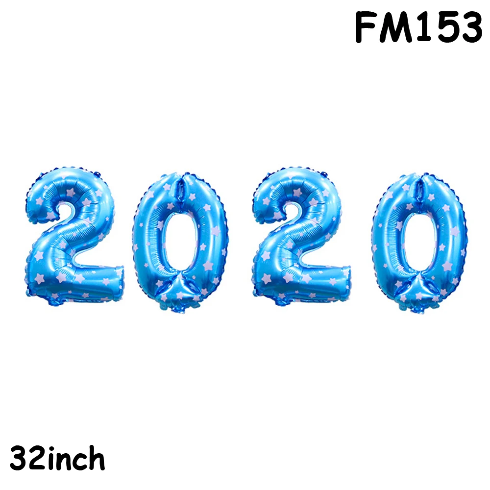 FM153 Фольги латексный шар с новым годовым номером шар для Рождественская Домашняя вечеринка воздушные шары украшения Новогодний Декор поставки - Цвет: FM153