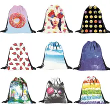 Модные рюкзаки унисекс с 3D-принтом на шнурке; спортивная обувь для танцев; сумки на плечо