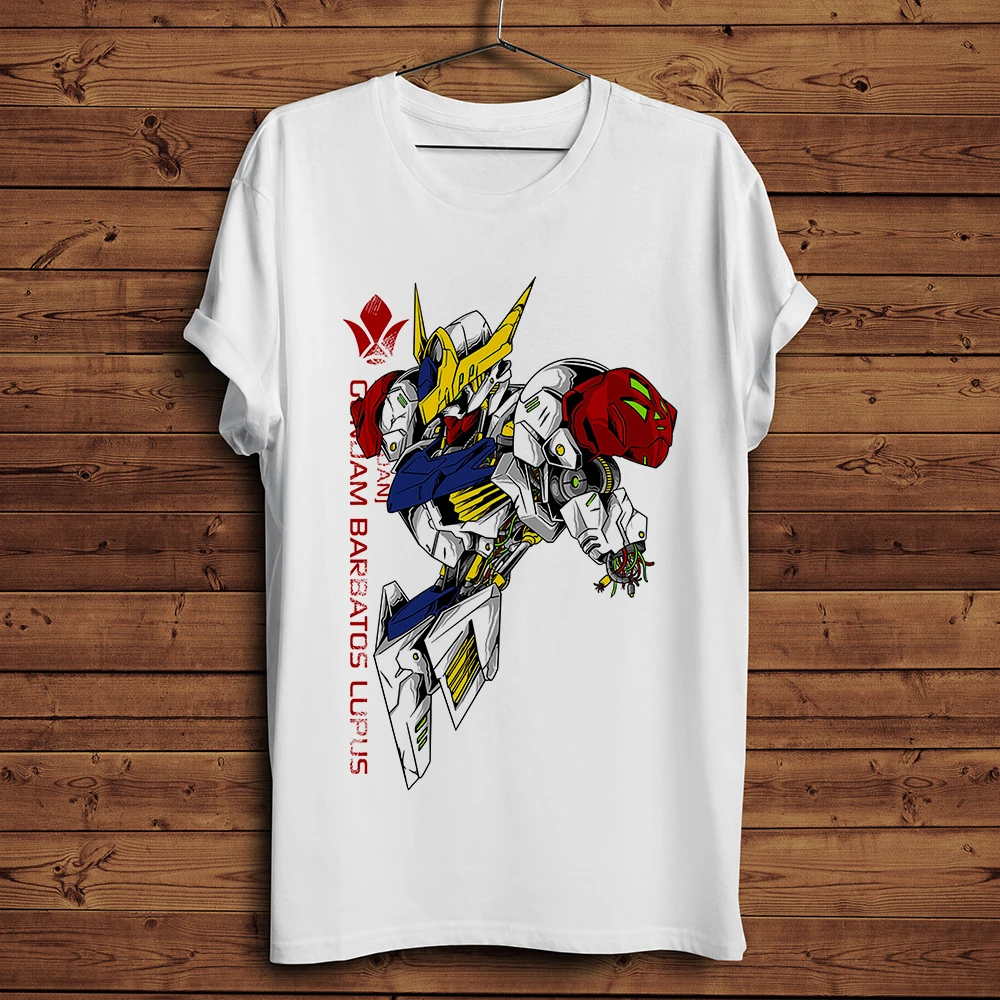 Футболка barbatos gundam с аниме После финальной битвы мужская летняя новая белая