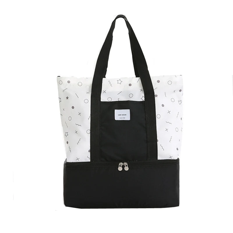 

New Double Cooler Bag Multi-function Baby Diaper Bags Bottles Food Organizer Hands Ice Bag Portable Food Beer Insulation bag