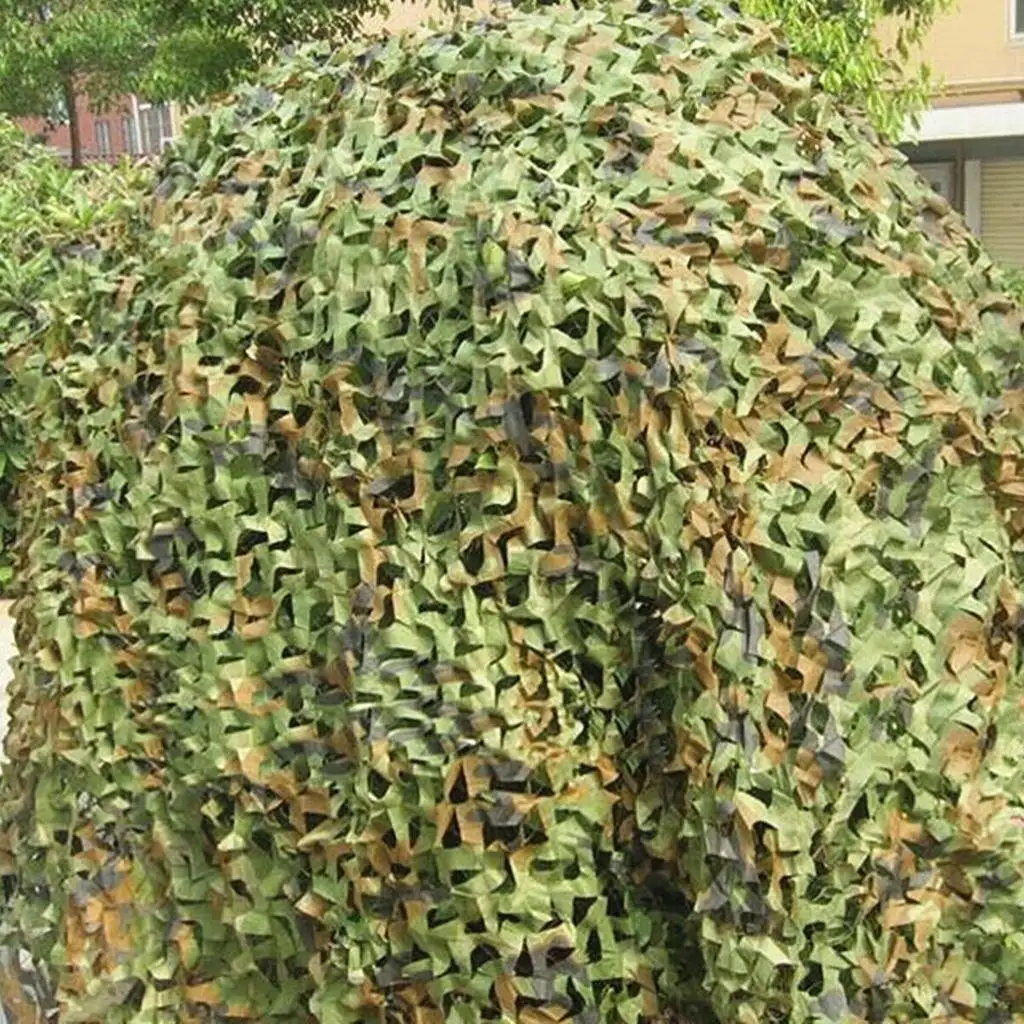 2mx3m Hunting Camping Woodland Double-sided Camouflage Net Camo Netting Hide Cover Sunshade Shelter