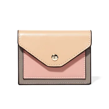 

New ladies wallet mini card holder creative multifunctional coin purse mini bag leather coin purse women Patchwork coin purse