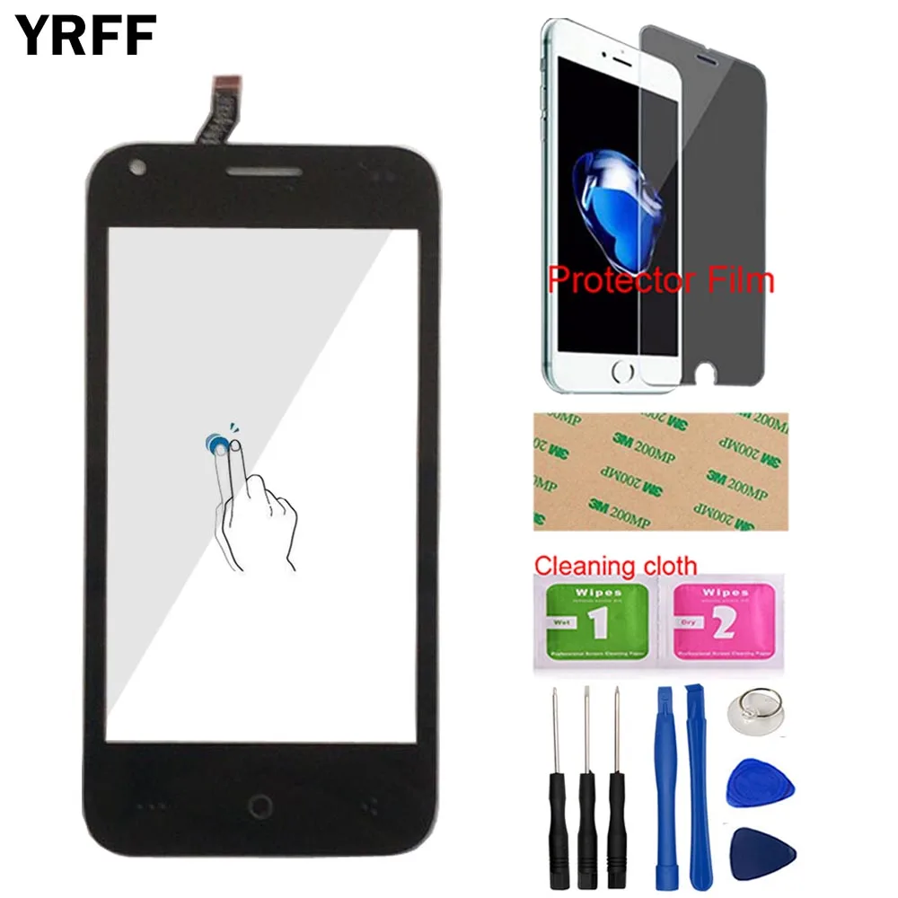 YRFF телефон сенсорный экран дигитайзер панель для MTC 9820 982O сенсорный экран Переднее стекло объектив сенсор 3M клей защитная пленка