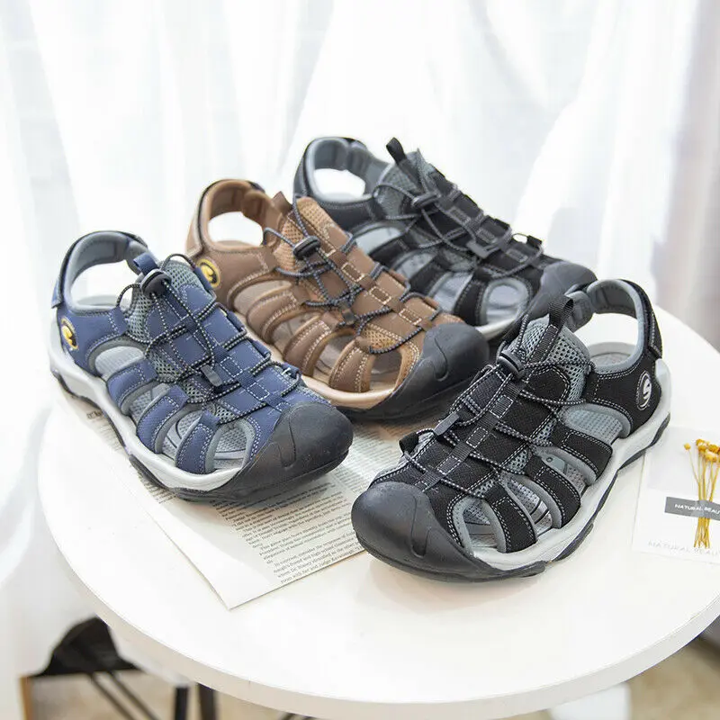 YITU Summer Sandals Men Women Outdoor Hiking Beach Shoes Casual Flat Male Water Breathable Adjust Shoes Sport Sandalias