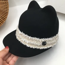 Recessionista fedoras летняя розовая шапочка с кошачими ушами Женская бейсбольная кепка Кепка Кетти