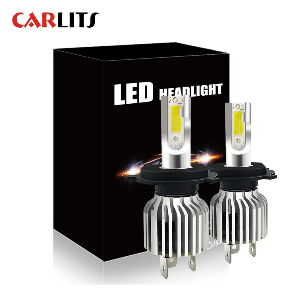 CARLITS H3 H7 H1 9006 H13 H4 H11 H8 H9 светодиодные лампы для фар 9005 H27 880 881 супер яркий автомобильный светильник тумана светильник автомобильных 2 шт. DJ