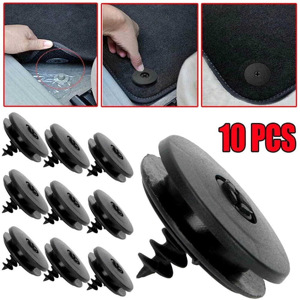 10 PCs Auto Fastener Floor Mat Buckle Antiskid Pad Fastener Car