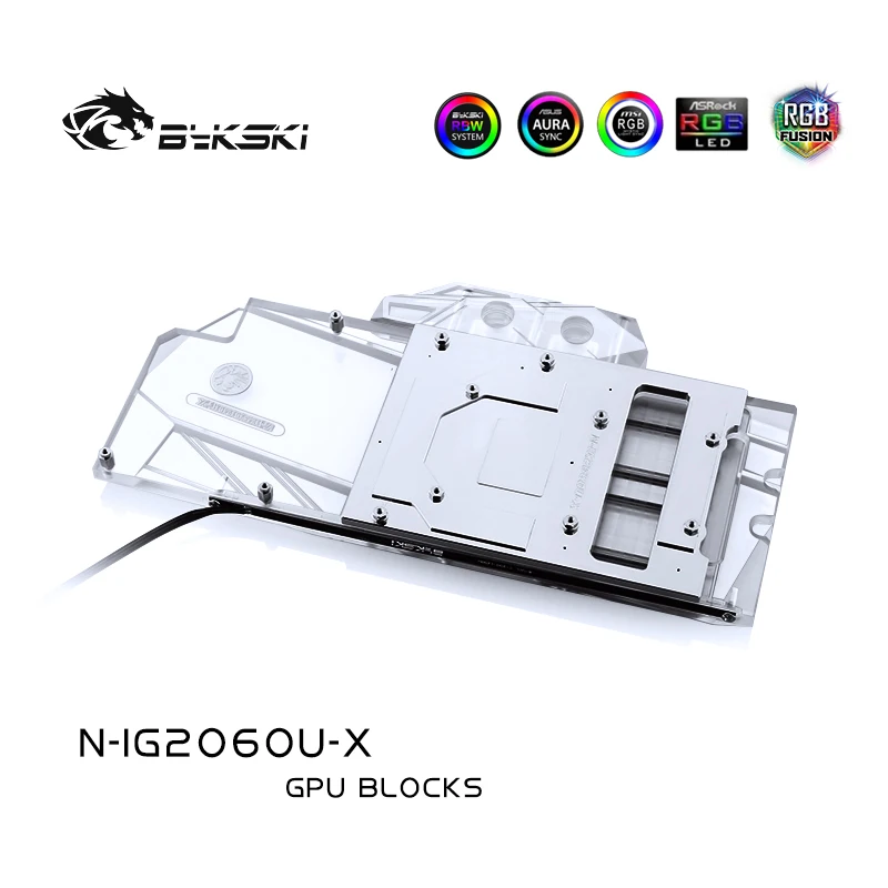 Bykski блок водяного охлаждения для красочного IGame Geforce RTX 2060 ультра 1660 Ti Ultra 6G N IG2060U