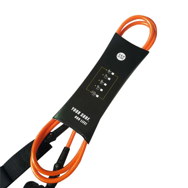 Прямой поводок для серфинга 12 футов 8 мм красный/синий/зеленый/розовый/оранжевый