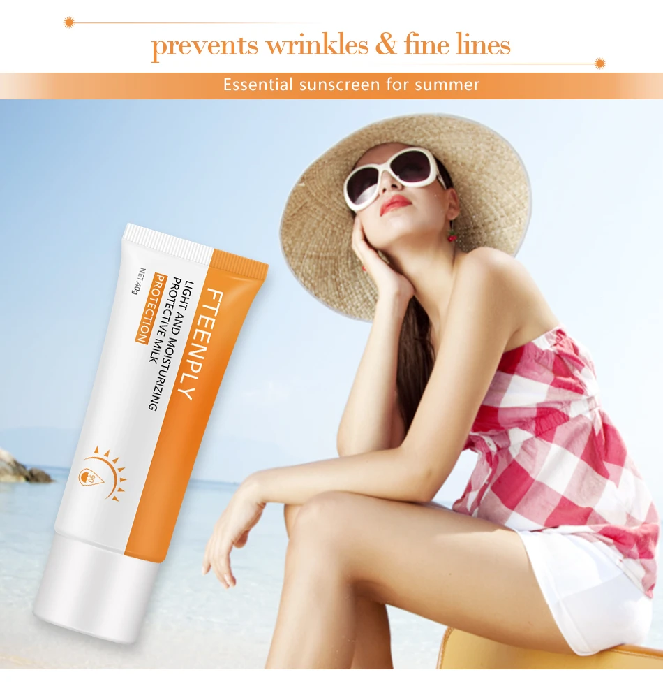 FTEENPLY Face Body Sunscreen Cream Moisturizing Whitening Anti-aging Oil Control Body Lotion Waterproof  Sun Sunscreen SPF 90+