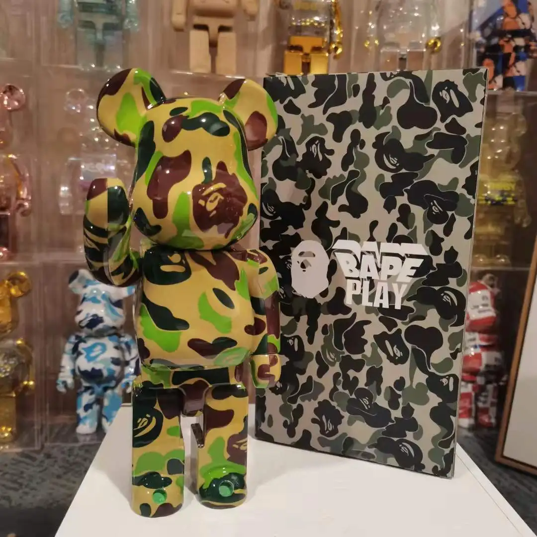 28 см BE @ RBRICK400 % шарнирная Акула жестокий медведь Bape ABC фигурка строительный блок