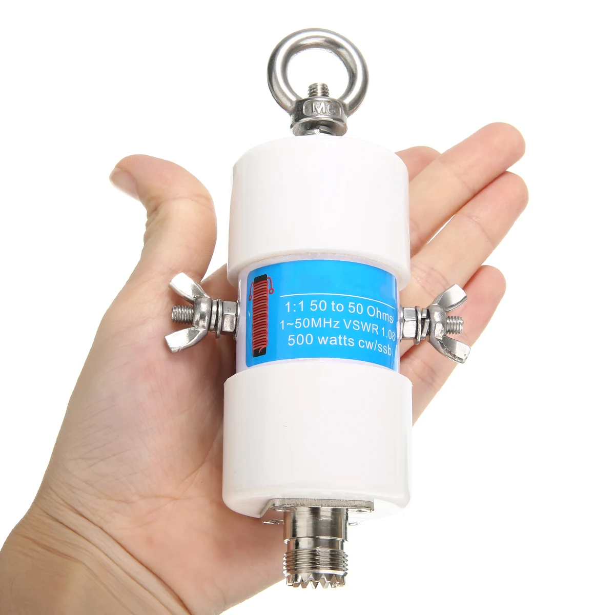 1pc Durable 160m-6m Bands 1.8-50MHz 500W Waterproof HF Balun 1:1 Universal Voltage Balun for Shortwave Antenna Balun 87*45mm