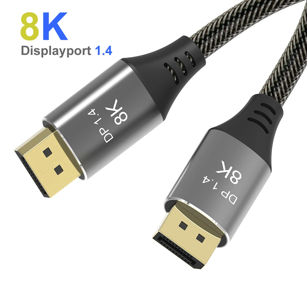 8k Displayport Cable Displayport 1 4 Dp1 4 Cable Dp 8k 7680x43 60hz 4k 144hz 3d Hdr 4 4 4 Hdcp Para Pc Portatil Hdtv Aliexpress