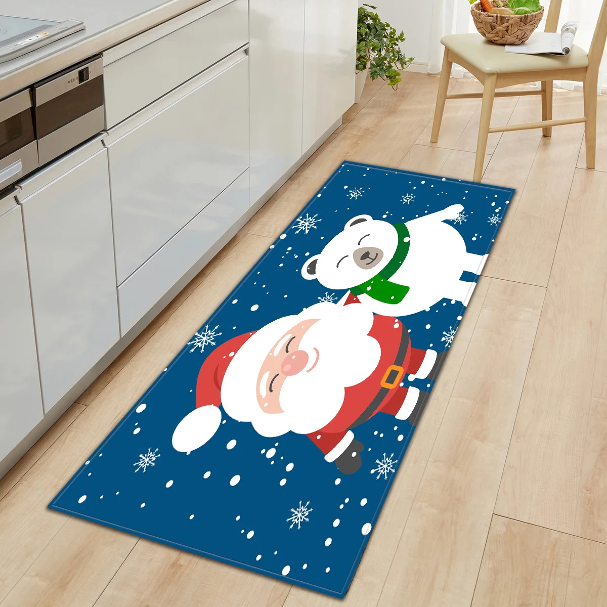 Zeegle Merry Christmas мягкий фланелевый коврик для двери с рисунком из мультфильма, напольный коврик, кухонный ковер, туалетный коврик, противоскользящий ковер, кухонный коврик