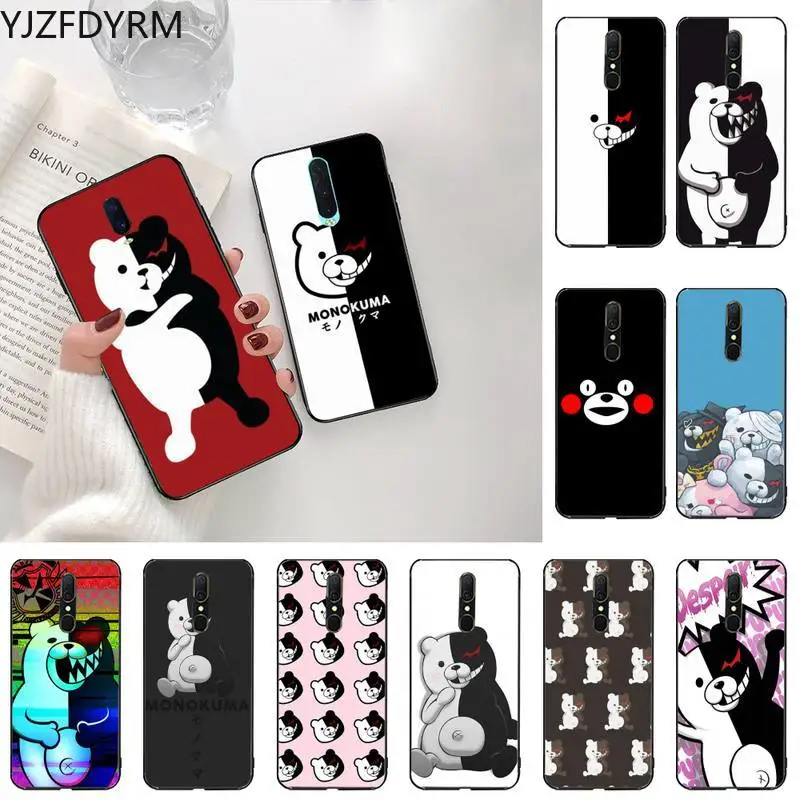 

YJZFDYRM Cute Kumamon Danganronpa Monokuma Phone Case For Oppo A5 A9 2020 Reno2 z Renoace 3pro A73S A71 F11