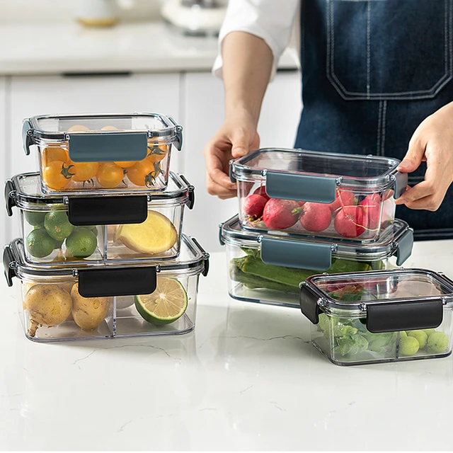 Food Storage Containers Glass Heat-Resistant with Lid 3-Pieces Kitchen -  AliExpress