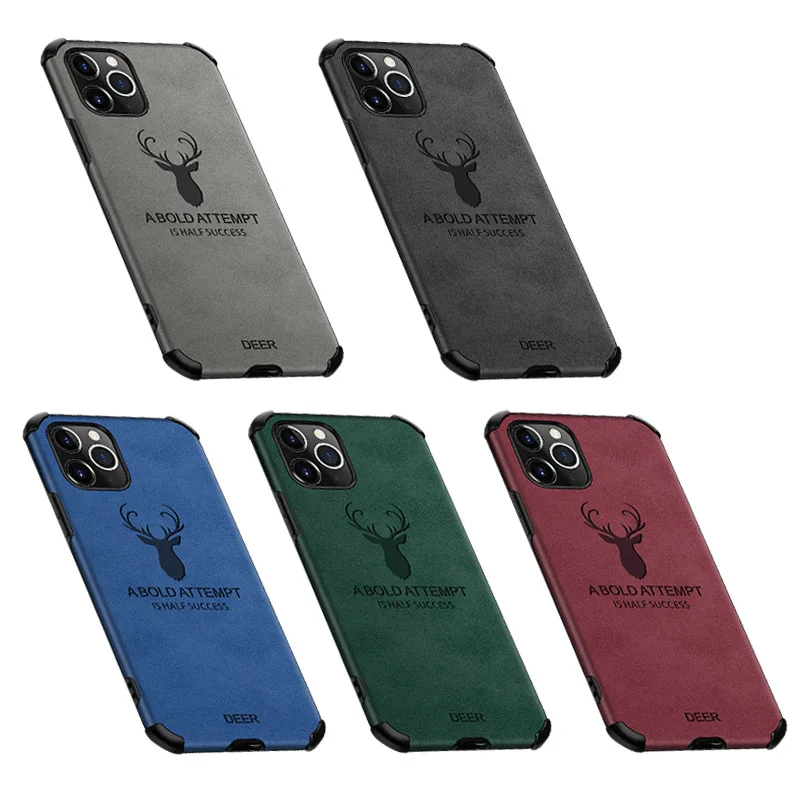 US $219.01 100pc Deer Case For IPhone 11 Pro Max 12 SE XS Max XR 7 8 Plus Deer PU Leather Coque Shockproof Protective Phone Case Cover Capa