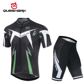 

Queshark Pro Short Sleeve Men Cycling Clothes Set Cycling Jersey Set Men Cycling Suit Set Summer Bicycle Clothes