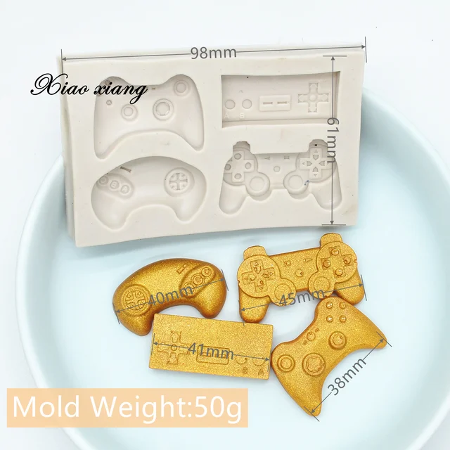 Vezérlő Gamepad Játék Szilikon Formák Billentyűzet Baba Születésnapi Fondant Sütemény Díszítő Szerszámok Cukorkás Csokoládé Gumpaste Penész M1997 - Image 2