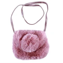 Новая детская сумочка для девочек с бантом из искусственного меха, детские сумки через плечо, удобная милая детская сумочка