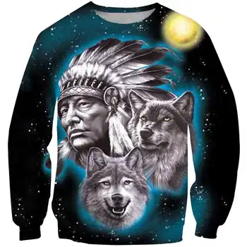 

2020 New 3D Print Wolf Boys Hoodies Coats Autumn Outerwear Kids Hooded Sweatshirt Clothes Children Long Sleeve Pullover Tops