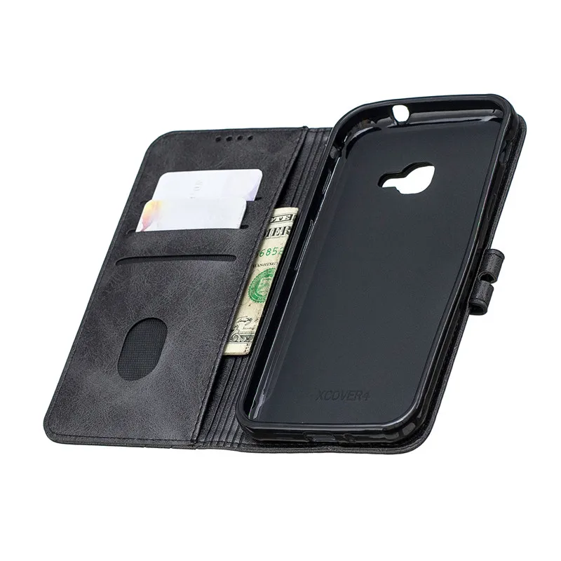 Чехол-книжка из искусственной кожи SUEF для samsung Galaxy Xcover 4S/G398F, чехлы для телефонов, мягкий чехол-бумажник из ТПУ с подставкой и отделением для карт