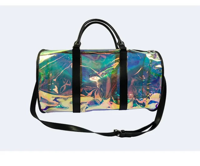 Custom Transparent Leisure Weekend Holographic Overnight Beach PVC Clear  Travel Sports Waterproof Fitness Duffel Gym Duffle Bag - China PVC Transparent  Bag and PVC Clear Bag price