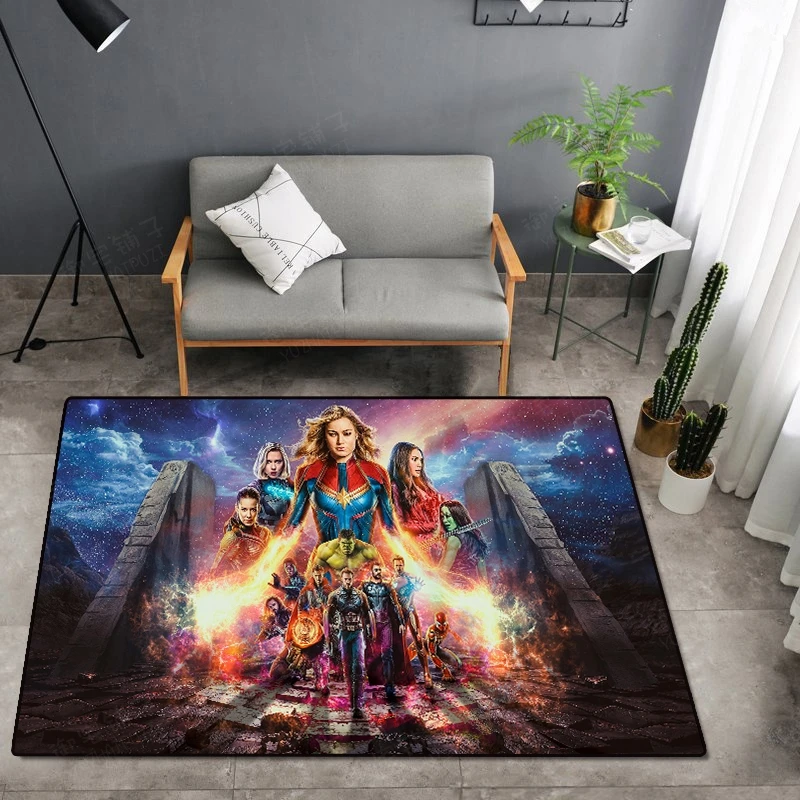 Коврик для двери с супергероями из команды Мстителей Marvel, ковер Капитана Америки, коврик для спальни, нескользящий коврик, мультяшный подарок - Color: Style 22