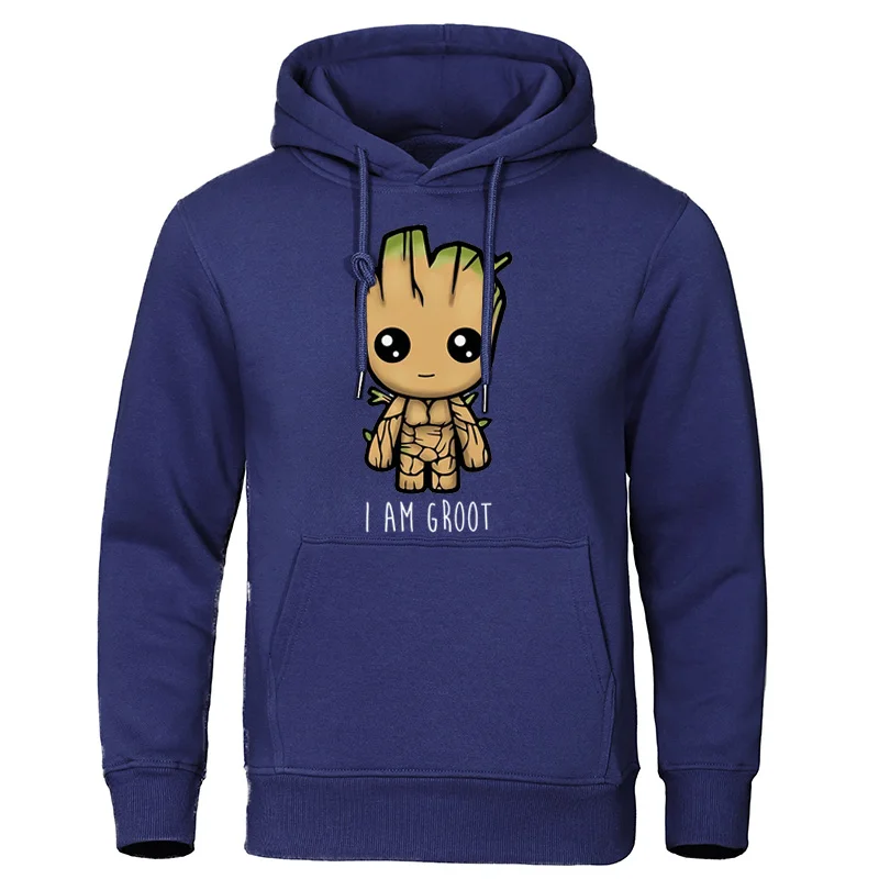 I Am groot, мужские толстовки, Осенние новые свитшоты, повседневные, Харадзюку, уличная, высокое качество, толстовка с милым принтом, Groot, мужской спортивный костюм