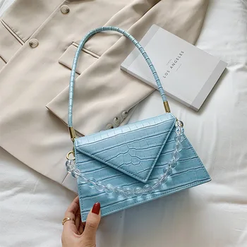 

France Textured Popular Small Square Bags 2020 New Style Fashion Pearl Korean-style Armpit Package Shoulder Cross-body Handbag P
