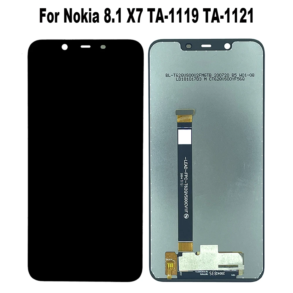 ЖК-дисплей для Nokia 8 1 X7 TA-1119 TA-1121 TA-1128 сенсорный экран дигитайзер в сборе TA-1131 TA-1099