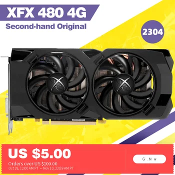 

Used original XFX RX 480 4GB 256bit GDDR5 pc gaming graphics cards video card 480 4g 570 4gb xfx rx 480 4g xfx rx 480 4 gb