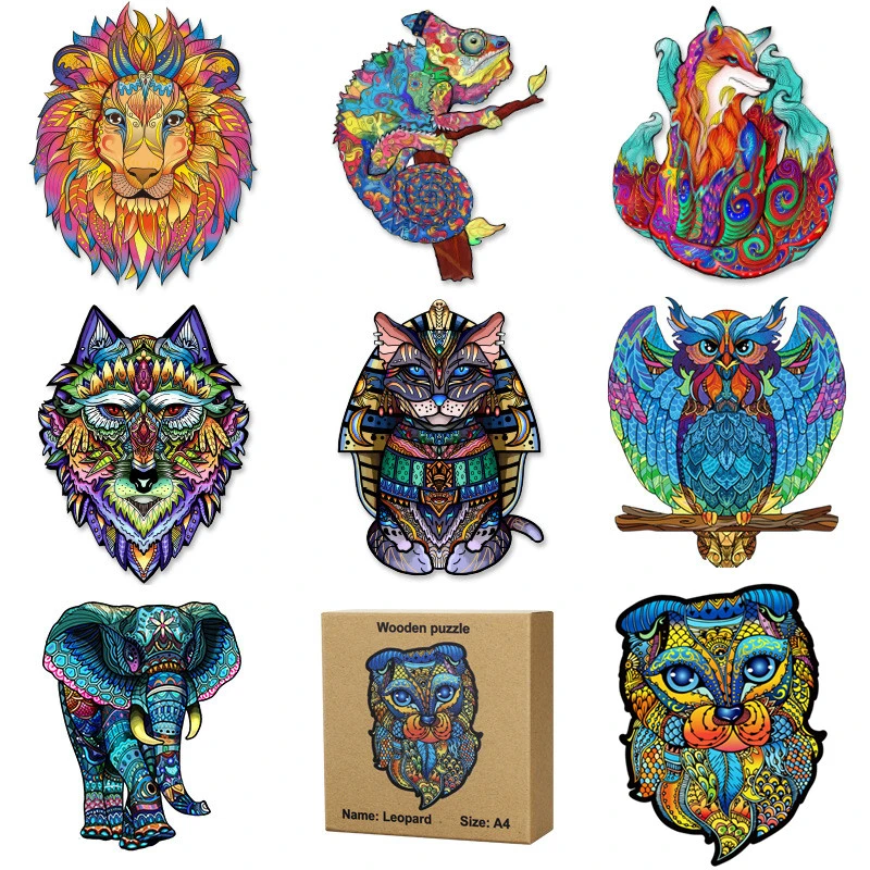 Newest Unique Animals Wooden Puzzles 