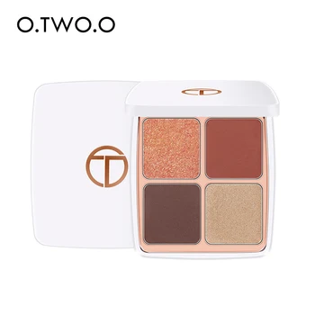 

O.TWO.O 4 Color Eyeshadow Glitter Palette High Pigment Waterproof Long Lasting Eyes Moroccan Makeup Matte Eye Shadow With Mirror