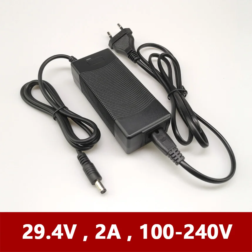 

New 7 Series 29.4V 2A 18650 Lithium Battery Charger Electric Bike Scooter E-Bike 7S 24V 25.2V 25.9V Li-ion Chargers 29.4 V Volt