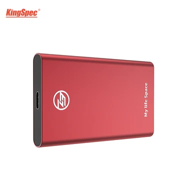 

256GB SSD KingSpec Type-c USB 3.1 External 256 GB SSD Hard Drive Disk With JMS576 Controller For Laptop Server Desktops Tablets