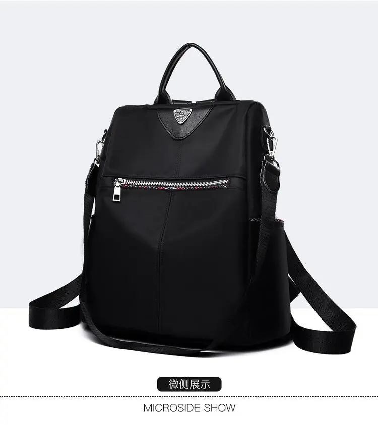 Рюкзак стиль Оксфорд Ткань Холст Водонепроницаемый корейский стиль Универсальный женский короткий туристический рюкзак Противоугонный рюкзак